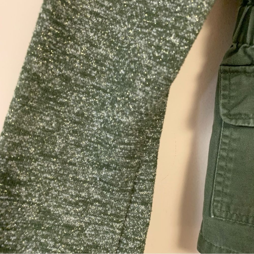 Limited Too Shacket Girl’s 10/12 Jacket Preppy Olive Green Military Top Casual - Picture 3 of 8
